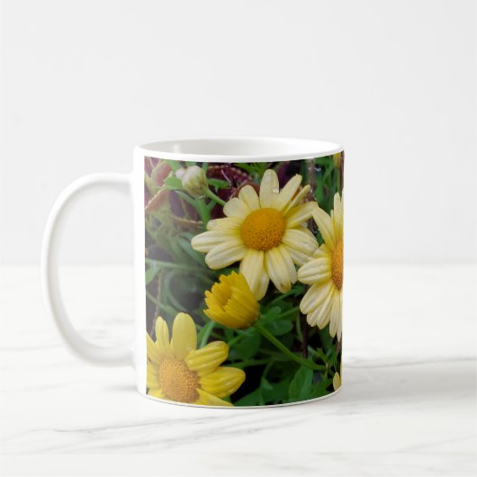 Gelbe Blumen Kaffeetasse (Links)