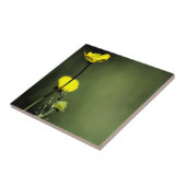 Gelbe Blumen Keramik Tile Fliese (Seite)