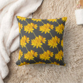Gelbe Blumen Kissen (Decke)