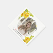 Gelbe Blumen Klasse 2022 Abschluss Foto Serviette (Ecke)