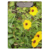 Gelbe Blumen Klemmbrett (Vorderseite)