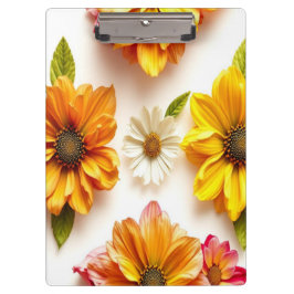 gelbe Blumen Klemmbrett