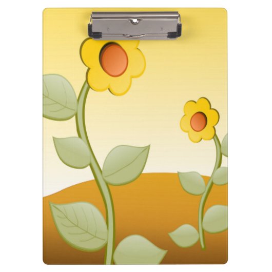 GELBE BLUMEN KLEMMBRETT (Vorderseite)