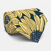 Gelbe Blumen Krawatte (Gerollt)