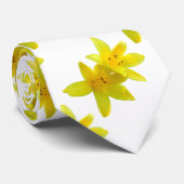 Gelbe Blumen Krawatte (Gerollt)