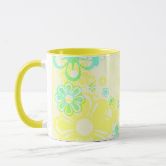 GELBE BLUMEN KÜCHE TASSE SETS (Links)