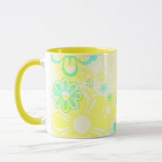 GELBE BLUMEN KÜCHE TASSE SETS (Links)