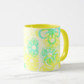 GELBE BLUMEN KÜCHE TASSE SETS (VorderseiteRechts)