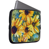 Gelbe Blumen Laptopschutzhülle (Vorne Rechts)
