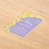 Gelbe Blumen Lavendel Arch Religiöse Hochzeit Acryleinladungen (Ablage )
