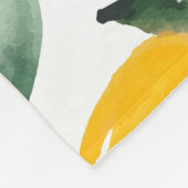 Gelbe Blumen Leaf Sommermuster Fleecedecke (Ecke)