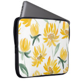 Gelbe Blumen Leaf Sommermuster Laptopschutzhülle (Vorne Rechts)