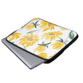 Gelbe Blumen Leaf Sommermuster Laptopschutzhülle (Vorne Knopf)