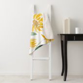 Gelbe Blumen Leaf Sommermuster Sherpadecke (Beispiel)