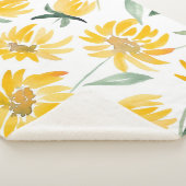Gelbe Blumen Leaf Sommermuster Sherpadecke (3/4)