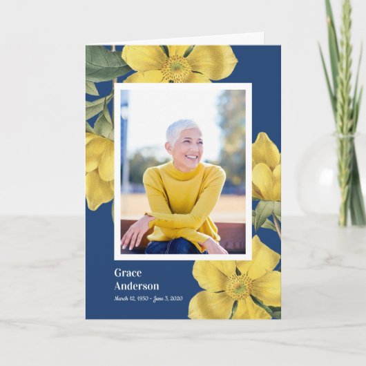 Gelbe Blumen - Lebensfeier Programm (Vorderseite)