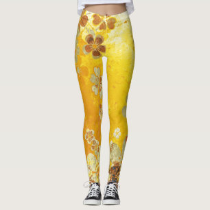 Gelbe Blumen Leggings