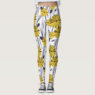 Gelbe Blumen Leggings