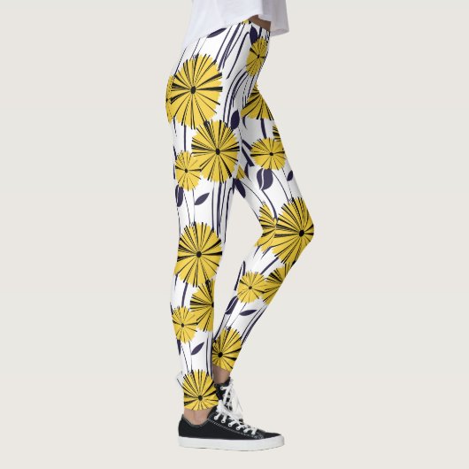 Gelbe Blumen Leggings (Rechts)