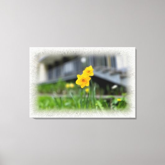 Gelbe Blumen Leinwanddruck (Vorderseite)