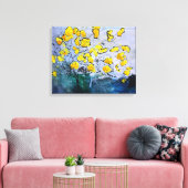 Gelbe Blumen Leinwanddruck (Insitu (Wohnzimmer))