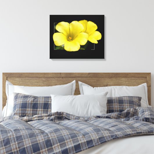 gelbe Blumen Leinwanddruck (Insitu (Schlafzimmer))