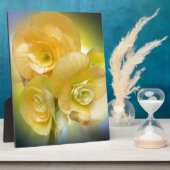 gelbe Blumen leuchten Fotoplatte (Seite)