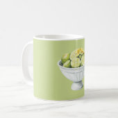 Gelbe Blumen & Limetten Kaffeetasse (Vorderseite Links)