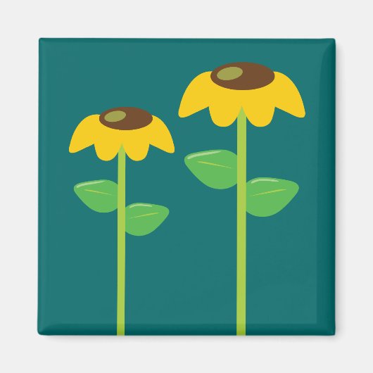 Gelbe Blumen Magnet (Vorne)