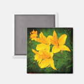 Gelbe Blumen Magnet (Vorderseite/Rückseite)