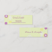 Gelbe Blumen-Mama-Karten Telefonnummerkarte (Vorne/Hinten)