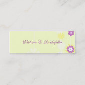 Gelbe Blumen-Mama-Karten Telefonnummerkarte (Rückseite)