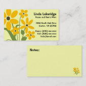 Gelbe Blumen-Mama-Kontakt-Info-Karte Telefonnummerkarte (Vorne/Hinten)
