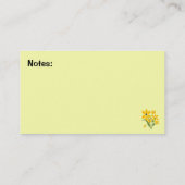 Gelbe Blumen-Mama-Kontakt-Info-Karte Telefonnummerkarte (Rückseite)