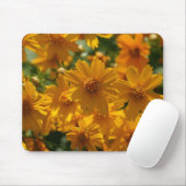 Gelbe Blumen-Mausunterlage Mousepad (Mit Mouse)