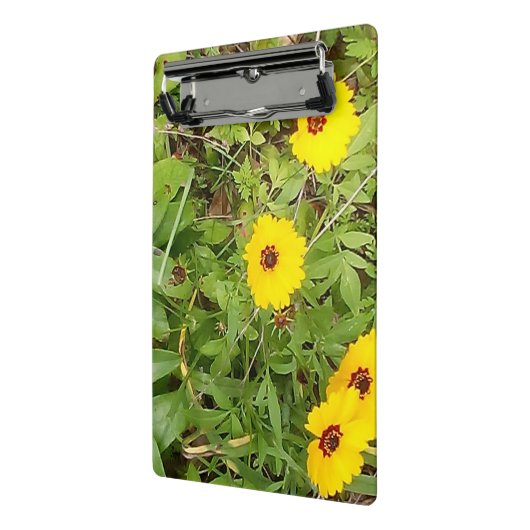 Gelbe Blumen Mini Klemmbrett (Gewinkelt2)