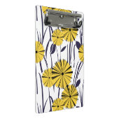 Gelbe Blumen Mini Klemmbrett (Schrägansicht)
