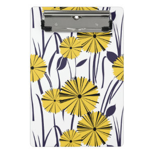 Gelbe Blumen Mini Klemmbrett