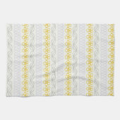 Gelbe Blumen mit Grau Handtuch (Horizontal)