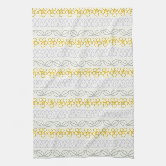 Gelbe Blumen mit Grau Handtuch (Vertikal)