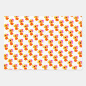 Gelbe Blumen mit orangefarbenen und Lila Blätter (Vorderseite)