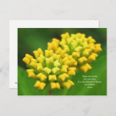 Gelbe Blumen mit Rumi Quote Postkarte (Vorne/Hinten)