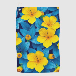 Gelbe Blumen - Mittelmeer Golfhandtuch