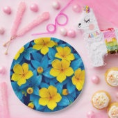 Gelbe Blumen - Mittelmeer Pappteller (Party)