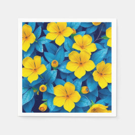 Gelbe Blumen - Mittelmeer Serviette