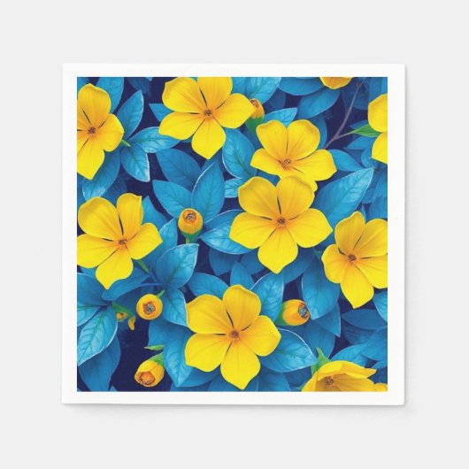 Gelbe Blumen - Mittelmeer Serviette (Vorderseite)