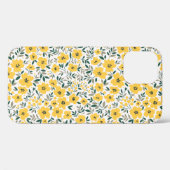 Gelbe Blumen: Moderne Blumen nahtlos. Case-Mate iPhone Hülle (Rückseite (Horizontal))