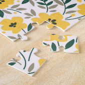 Gelbe Blumen: Moderne Blumen nahtlos. Puzzle (Seite)