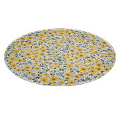 Gelbe Blumen: Moderne Blumen nahtlos. Schneidebrett (Ecke)