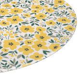 Gelbe Blumen: Moderne Blumen nahtlos. Schneidebrett (Ecke)